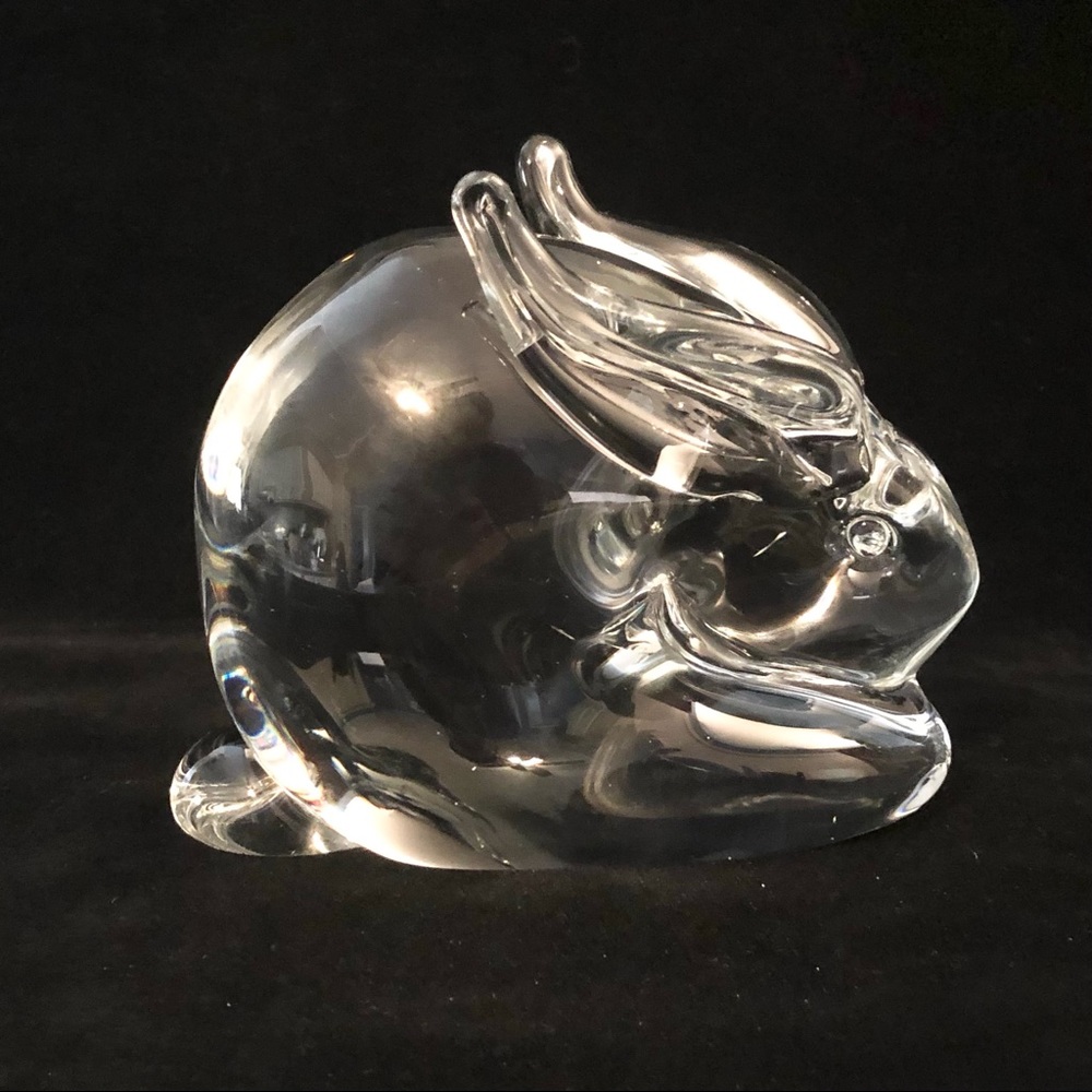 Vintage Kristaluxus Crystal Rabbit Paperweight